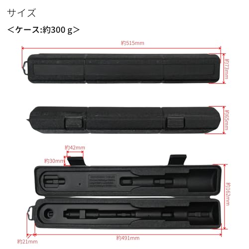 Takagi TTW-4 Preset Torque Wrench, 12.7mm Drive, 1/2-Inch, Calibration Certificate, Measurement Range 28-210 Nm, Easy-to-Read Black Graduations, Stora