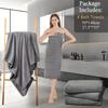 4PCS Bath Towels Set Large Towel Microfiber Absorbent Super Soft Bathroom Quick Dry Shower Towels for Home Adults Family Hotel