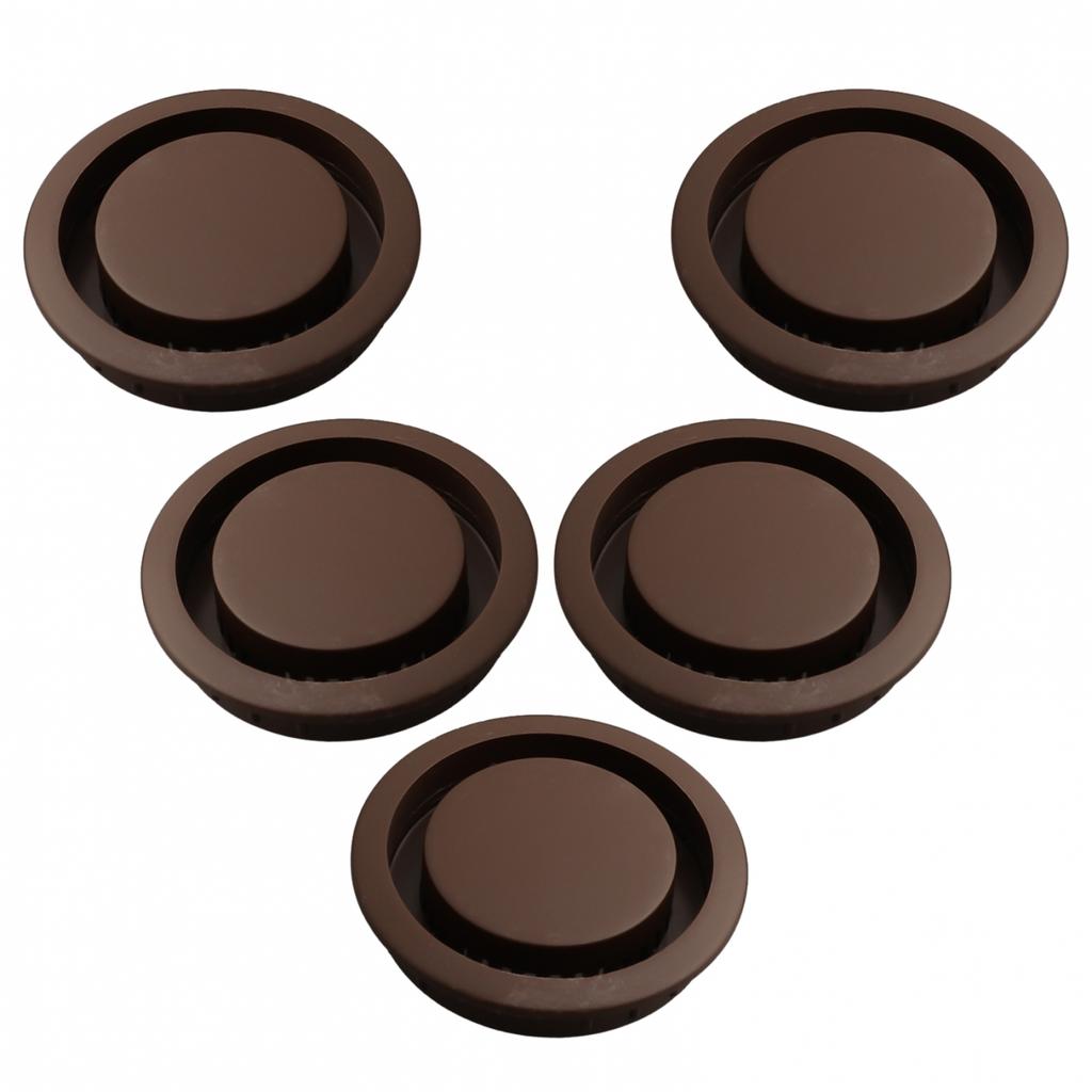 50mm Cabinet Vents ABS Plastic Air Vent Decor Grey/Black/Brown/White