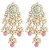 Womens Gold Plated Kundan Tassel Earrings