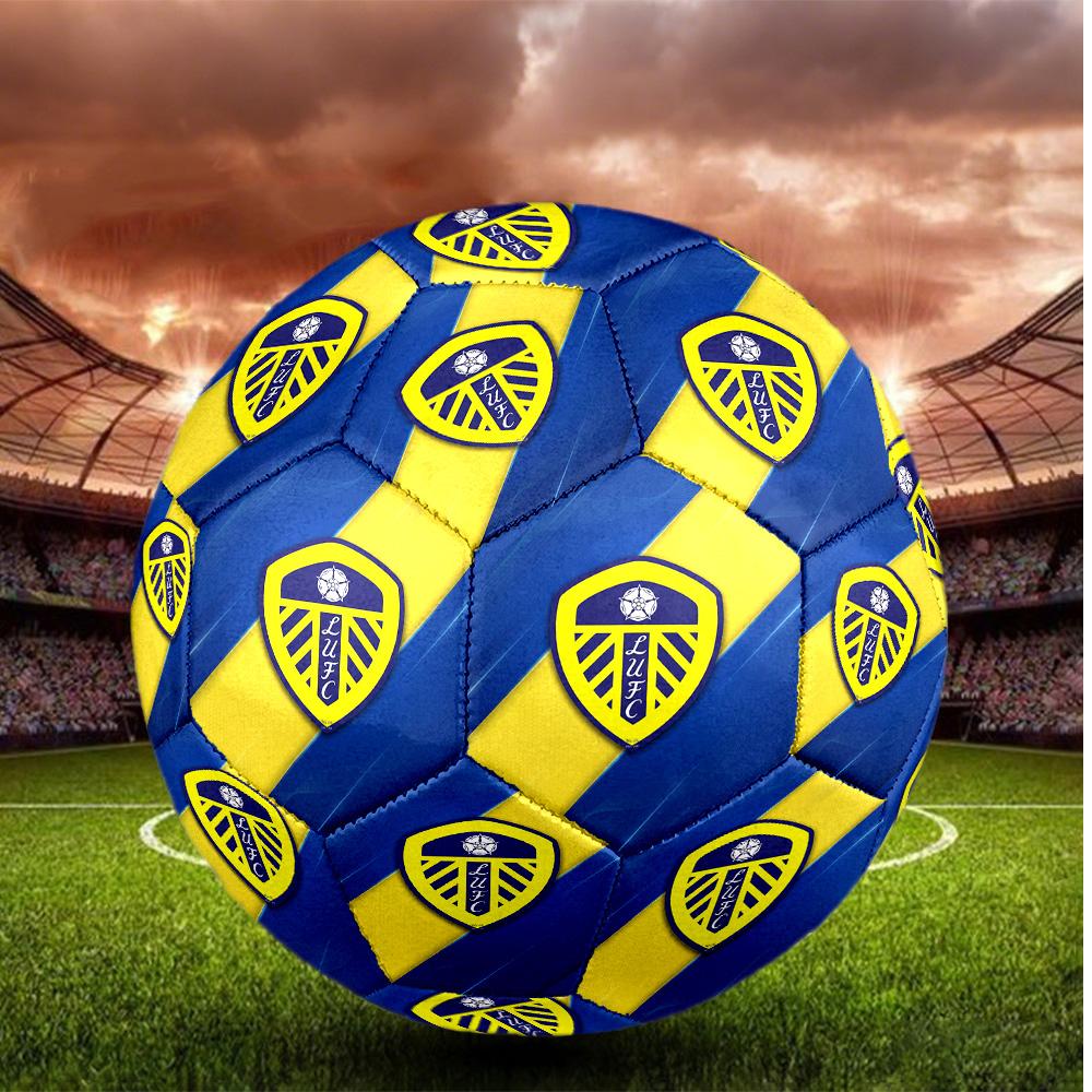 Leeds United Size 5 Football High Elastic Soccer Ball For Outdoor Competition Daily Training Play