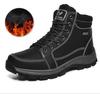 2024 Autumn/Winter Large Size Martin Boots - High Top, Casual Cotton Hiking & Workwear Shoes