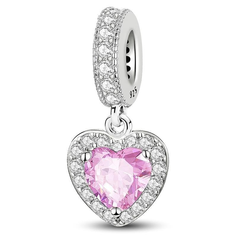 Fit Pan Original Bracelets Flower Family Pink Cake Star Love Heart Series Copper Charms Beads Diy Birthday Jewelry Gift