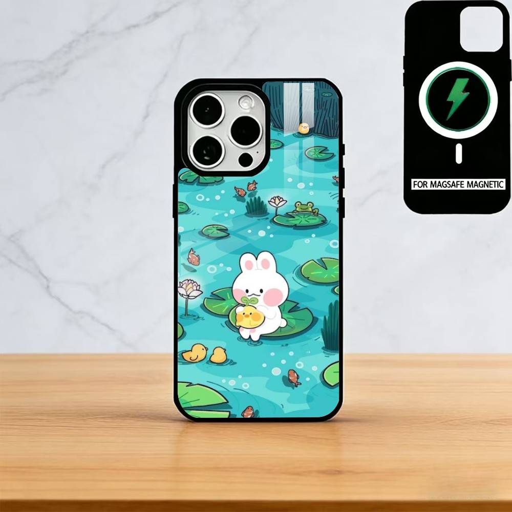 Bunny Kawaii Phone Case For iPhone17,16,15,14,13,12,11 Plus,Pro Magnetic For Magsafe Wireless Charging