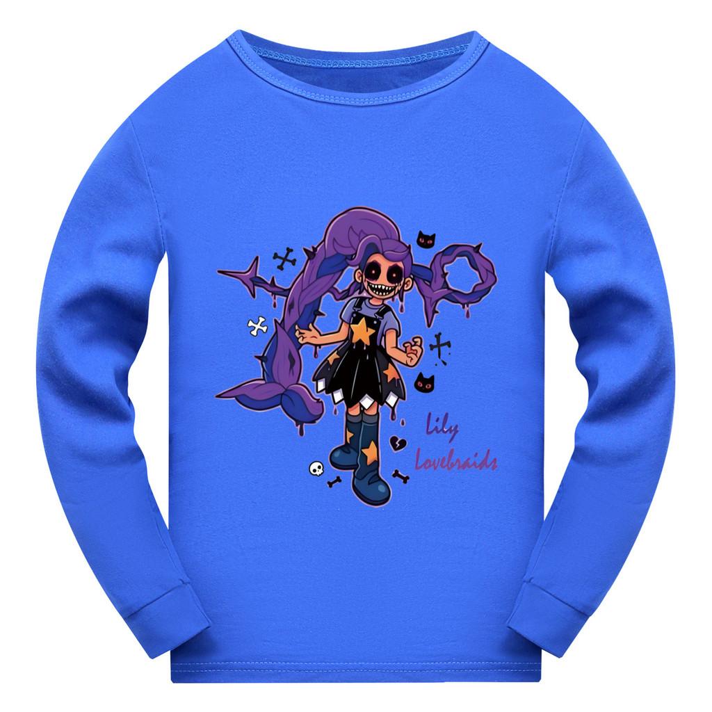 5602 Game Print Girls Lily Lovebraids Long Sleeves T-Shirt