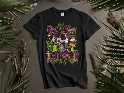 Mickey's Boo To You Halloween Party T-shirt T-shirt Heren Dames Unisex T-shirt K561