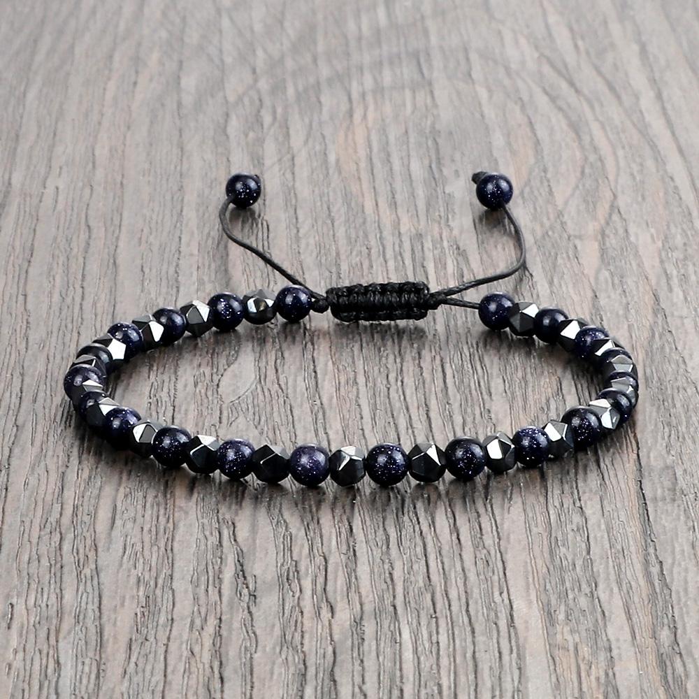 גברים חרוזי המטיט לא סדירים צמיד קסם נשים 4 6 8 מ"מ טבעי לבה טייגר עין חרוז זוג צמיד אופנה תכשיטי ידידות