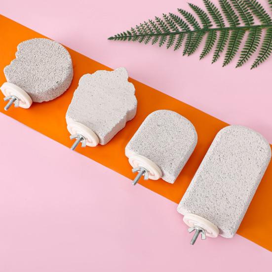 4 Pcs Birds Beak Grinding Stone Parrot Calcium Perch Chewing Toy Birds Foot Claws Trimmer Platform for Small Medium Birds Parakeet Lovebird Cockatiel