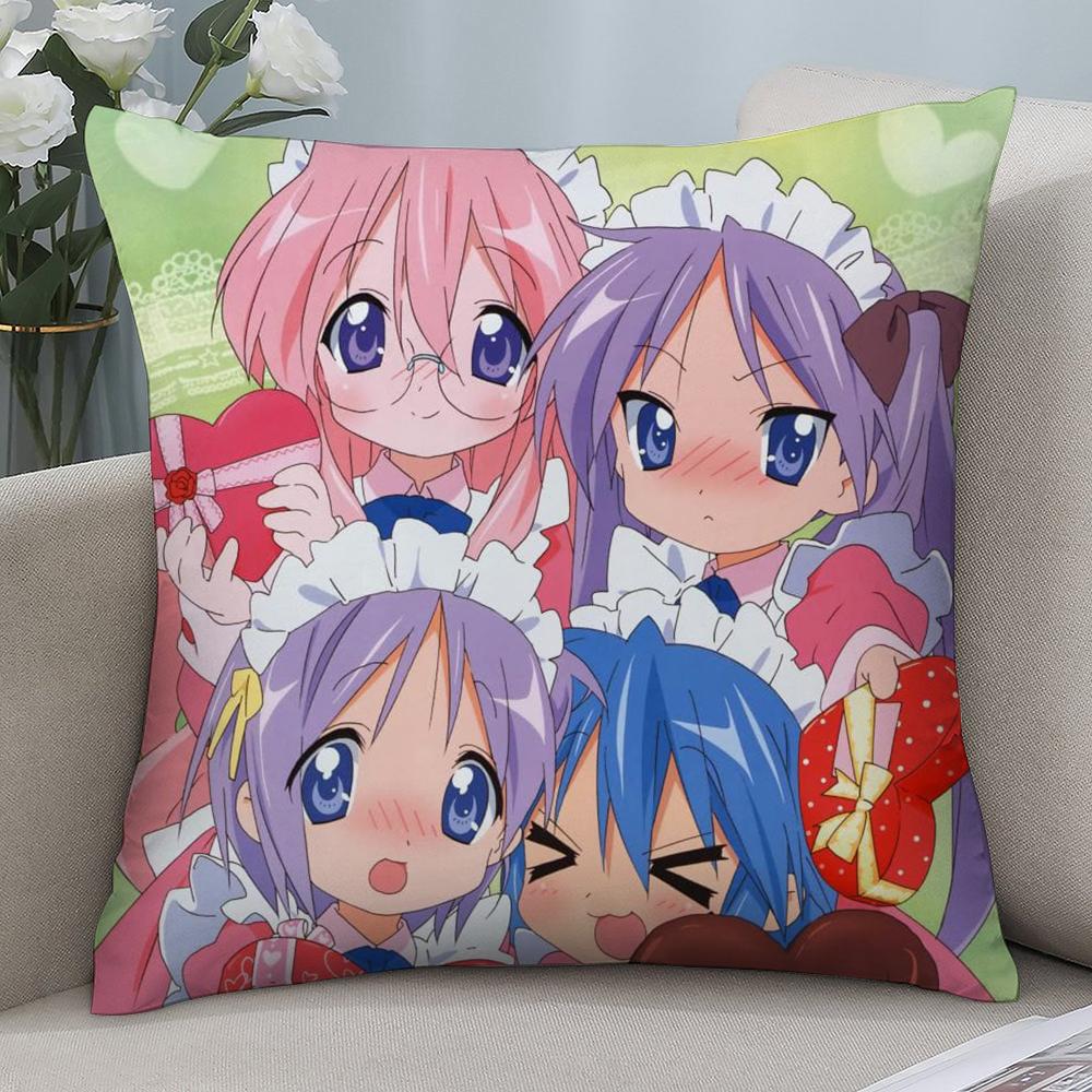 

Hot Lucky Star Pillow Case Short Plush Sofa Decorative Gift Home Double-sided Printing Cushion 30x30cm 12x12in