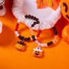 Halloween Ghost Pumpkin Pendant Couple Bracelets for Women Men Handmade Elastic Beaded Witch Anatomy Heart Bracelet Jewelry