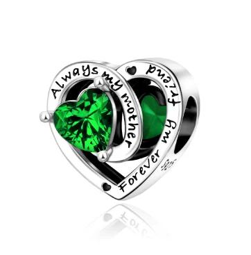 Authentic Charms Copper Craft Ttwelve Months Heart Birthday Stones Colored Beaded Pendant Handmade Bracelet Ladies Jewellery Present