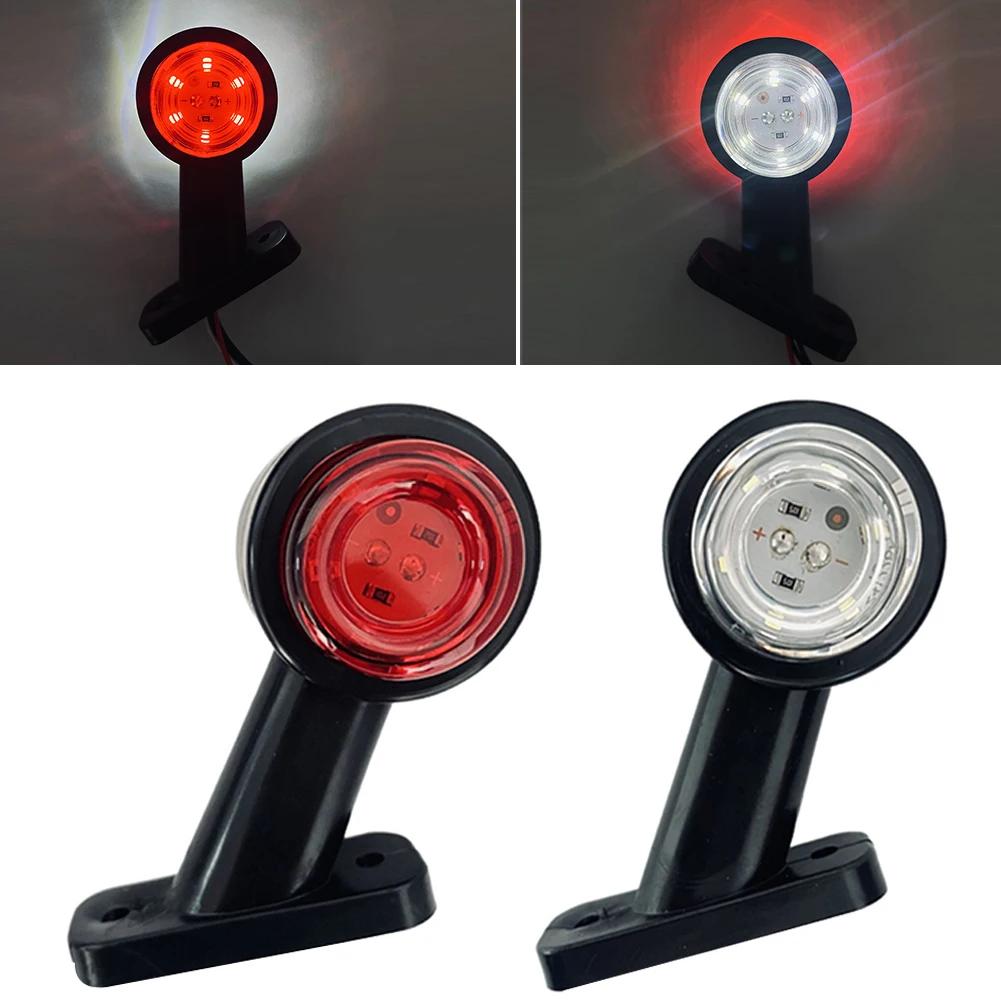 2PCS 10-30v LED Side Outline Lights Stalk Lamp Marker Light Lamp E8 E-MARK Trailer Truck Lorry Tractor Bus Indicator Lights
