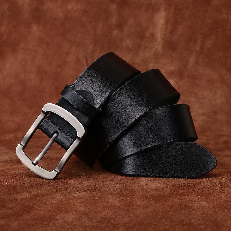 Exclusive For Men'S Pin Buckle Belt, First Layer Cowhide Casual Versatile With Jeans Casual Leather Men'S Belt