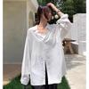 ICH MODE Women's Linen Blend Sun Protection Long-Sleeve Shirt