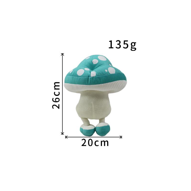 Lecker Im Dungeon Laufen Pilz Plüschtier Rot Blau Gepunktet Stoffpuppe Anime Plüschtier Fans Kinder Geburtstagsgeschenk Heimdekoration 26cm
