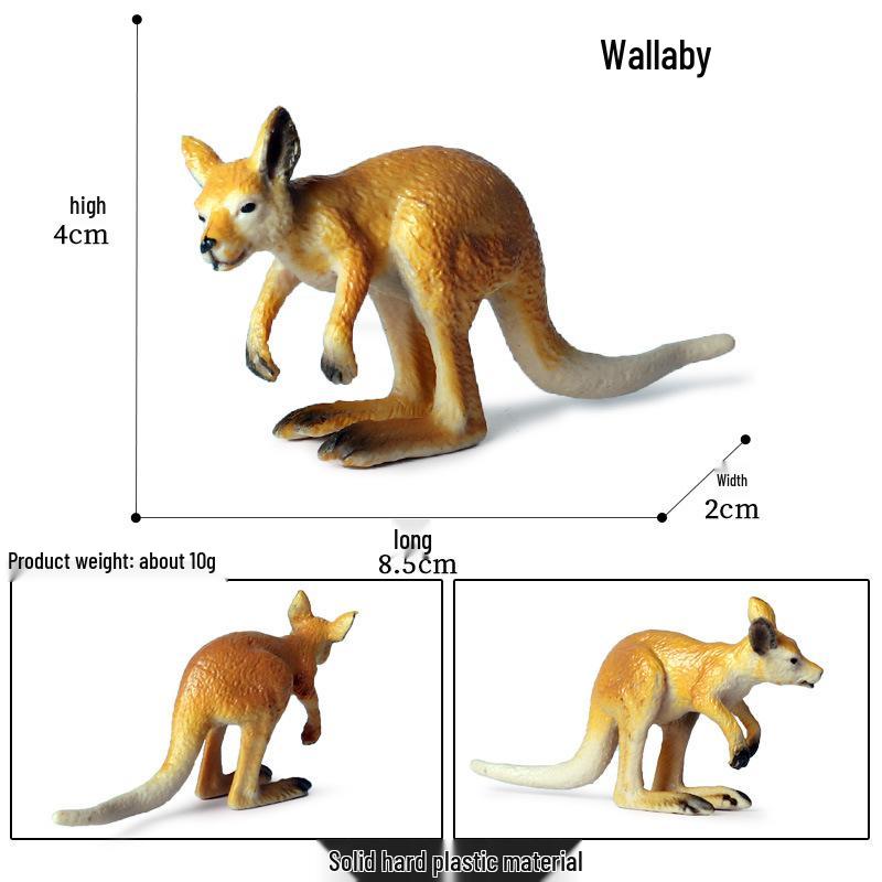 Kangaroo Model Wildlife Set - Children s Zoo Decoration Toy