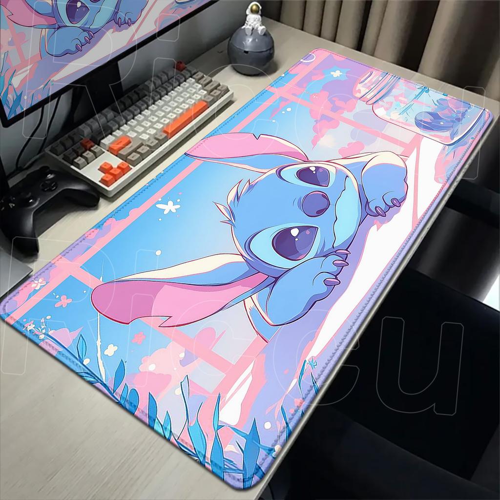 New Cute Wallpaper Stitch Mousepad Kawaii PC Keyboard Mouse Pad Laptop Gaming Accessories XXL Lockeage Non-slip Rubber Desk Mat