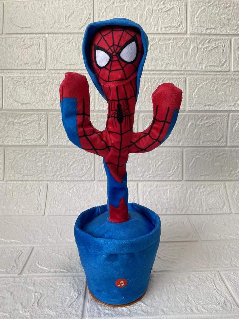Marvel Spiderman Dancing Cactus Talking Plush Toy With Music And Dancing For Kids Playtime
