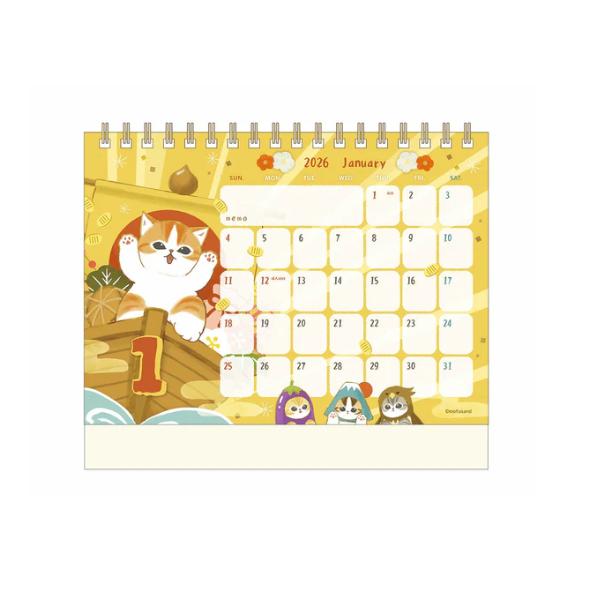 Mofusand 2026 Schreibtischkalender ( Inklusive Mini-Aufkleber ) Japan NEU