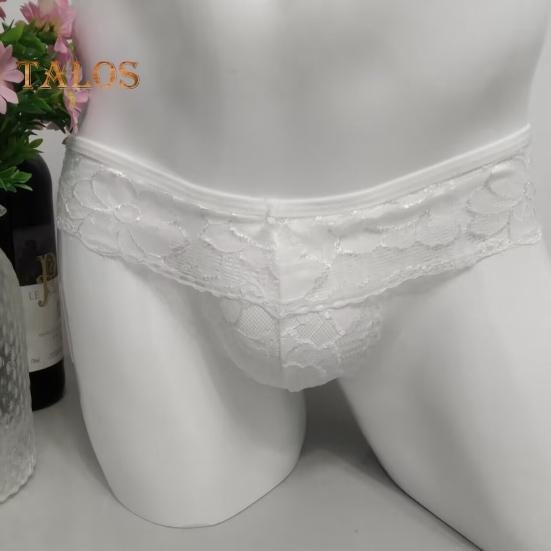 Erkek Külotları Hollow Out Dantel İnce Düşük Bel Jockstraps Kese Erkek Külotu Eşcinsel Erkekler Gece Kulübü Performansı Yatak Odası Balayı Düğün için Erkek Külotu