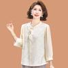 Spring 2026 Chiffon Jacquard Top for Middle-Aged and Elderly Women