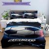 3PC Custom Name Futuristic Soccer Ball Bedding Set Duvet Cover Closure Includes 1 Duvet Cover & 2 Pillowcases for Bedroom