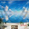 Ultra HD Blue Sky Ocean Cloudscape Tapestry Wall Hanging Canvas Art Print Modern Boho Living Room Bedroom Decor Home Decor Gift