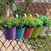 Flower Holder Bright Color Space-saving Sturdy Thickened Body Flower Holder for Courtyards