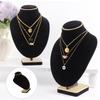 Velvets Mannequin Necklace Holder Jewelry Display Stand For Retail Stores Exhibitions Dust Resistant Easy To Clean