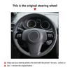 For Opel Vauxhall Corsa (D) For Chevrolet Niva 2009-2017 Perforated Car Inner Steering Wheel Cover Suede Leather Protective Trim