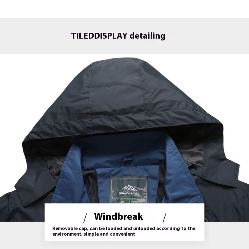 Damen Herren Outdoor Sport Kapuzenjacke Winddicht Wasserdicht Regenmantel Jacke Einlagig Dünn Angeljacke Outdoor Bergbekleidung