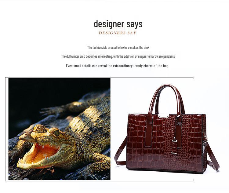 Damen-Handtasche in Krokodilleder-Prägung: 2023 Große Kapazität, Vielseitige Schulter- & Crossbody-Tasche – Neuer Europäischer & Amerikanischer Modestil