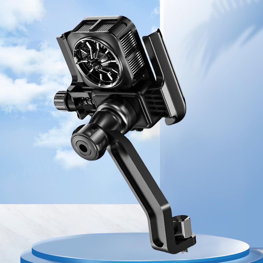 Cooling Motorcycle Cellphone Holder Anti-Shake Motorcycle Phone Holder Navigation Bracket for Motorcycle Bicycle Scooter