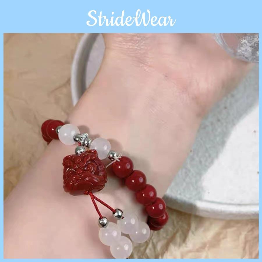 Sophisticated Red Lion Beaded Bracelet For Women Bohemian And Vintage Charm