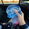 Jucărie squishy meduză transparentă cu sclipici, super moale, din TPR, bilă de strâns pentru stres, jucărie senzorială fidget pentru ameliorarea anxietății
