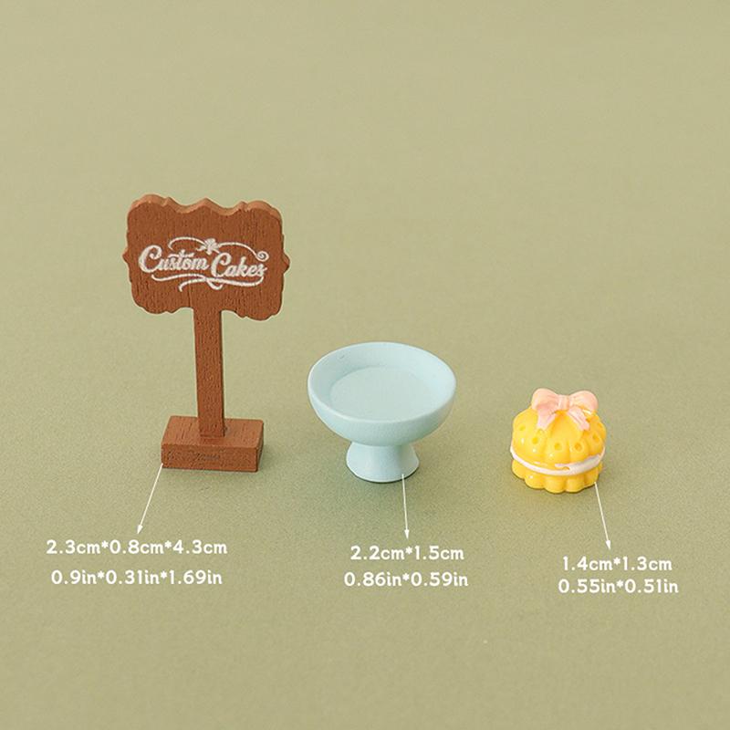 38Styles Dollhouse Miniature Simulation Food Strawberry Waffle Cake Model DIY Kitchen Accessories Resin Dollhouse Decoration