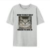 Born Dilly Dally Forced To Lock In Cat White Casual Tshirt Mens and Womens Luxury Brand Tops