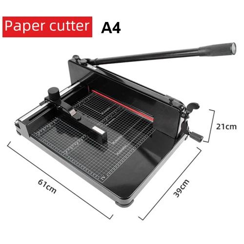 Резак для бумаги Стальная основа Толстый слой Резак для бумаги A4 Черный Прочный Резак для бумаги Профессиональный Офисный Коммерческий Резак для бумаги