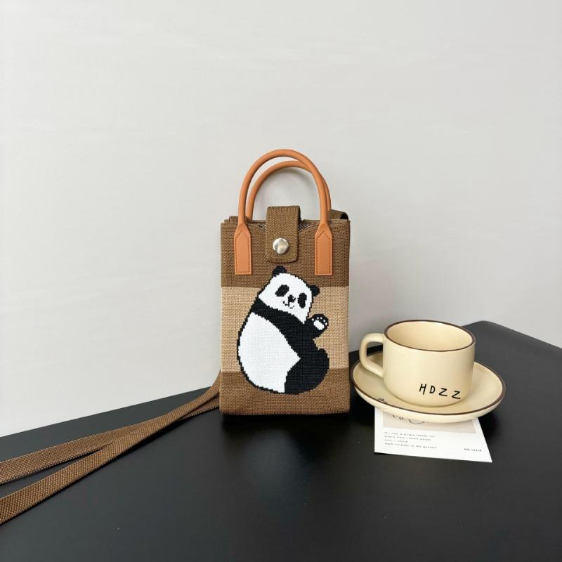Premium Sense Ns Mobile Phone Bag New Cartoon Knitted Bag Dopamine Niche Versatile Messenger Shoulder Bag Handbag