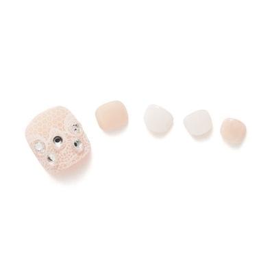 [Glambux] Selbstklebende Gel-Pedi-Sticker Pedi 07 - Weißes Netz