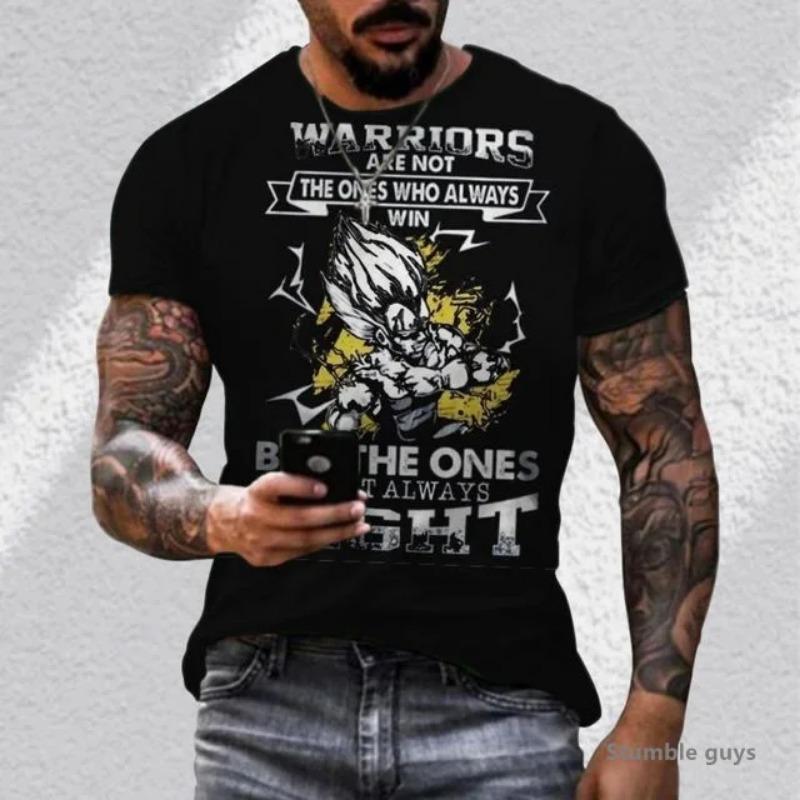 Summer Men's Gym Goku Tshirt Men Tops Dragon Ball Anime