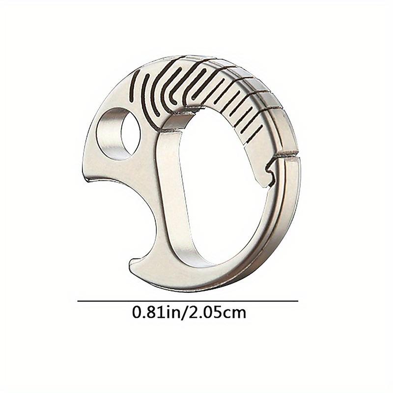 Kompakt Gullfiskspenne i Titan med Mini Flaskeåpner - EDC-gadget for Ryggsekker, Sportsfans