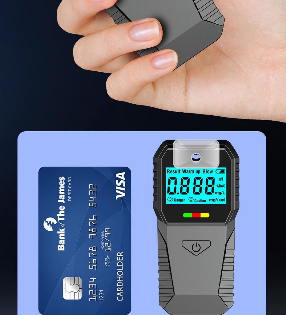High Precision Breathalyzer Alcohol Tester for Drunk Driving Prevention