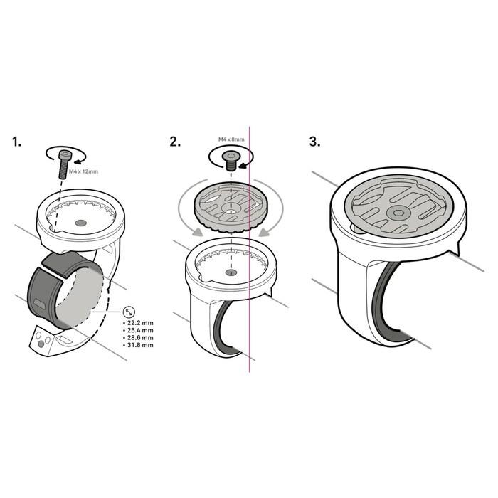 Beeline Moto II Bar Mount 22-32mm MNT30-BAR Black