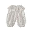 Summer Baby Girls Anti-Mosquito Pants Thin Bloomers Pants Floral Printed Lace Waist Air-Conditioned Kids Clothes Cotton Costume