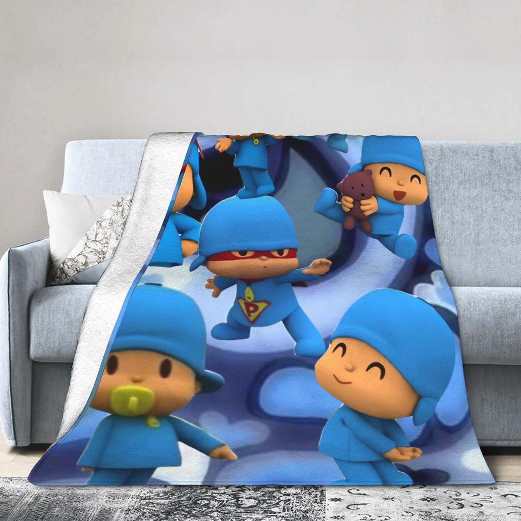 P-POCOYO Elly Coperta in Peluche Bambino Coperta Plaid in Flanella per Divano Poltrona Divano Letto Calda Morbida Personalizzata Fai da Te Qualità Copriletto