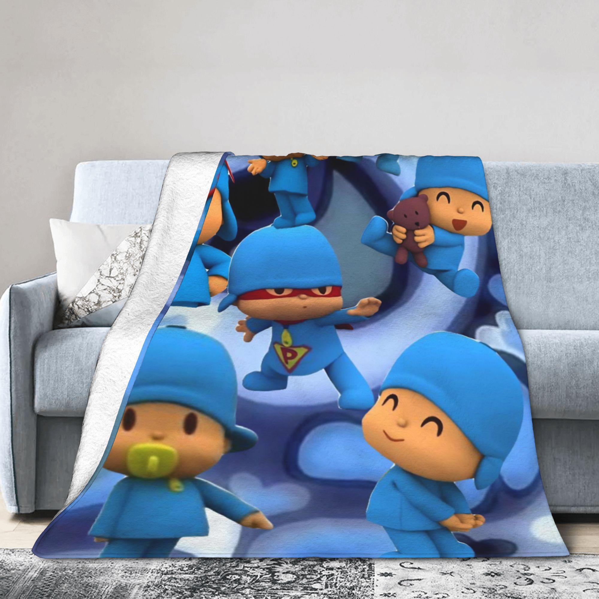 

P-POCOYO Еллі Плюшева ковдра Дитяча Фланелева постільна білизна Пледи для дивана крісла ліжка Надзвичайно тепла покривало Ідея для подарунка 30x40in