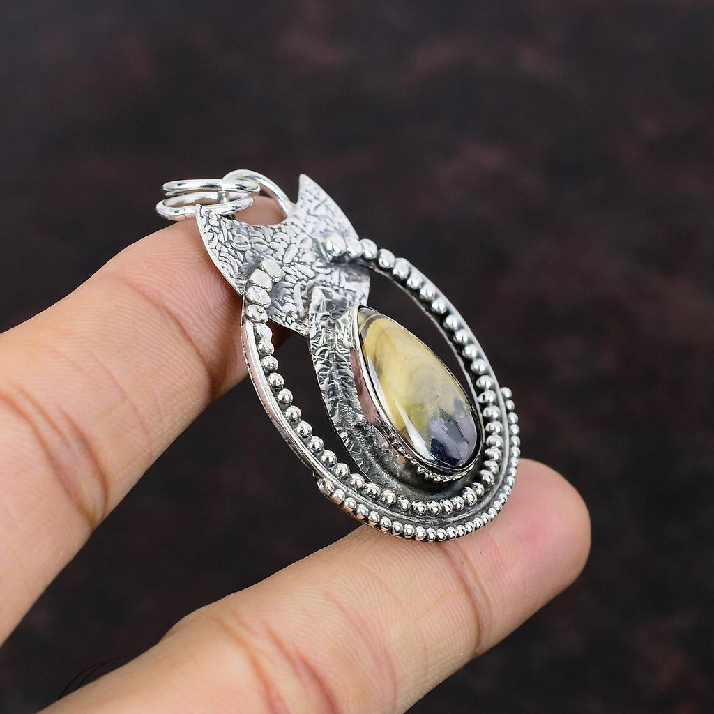 Schalenblende Pendant 925 Sterling Silver Pendant Very Pretty Gemstone Jewelry Handmade Wonderful Pendant Gift For Bridal Birthstone Jewelry