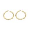 Copper Twisted Texture Gold Ear Cuff Earrings for Women