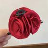 Trendige Blume Haarklammer Elegant Satin Rose Hai Haargreifer Für Frauen Mädchen Alltag Mode Haarspange Haarschmuck
